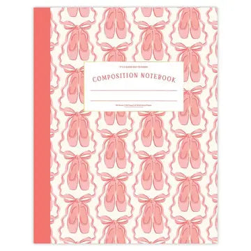 Ballet Slippers & Bows Dancer Composition Notebook
