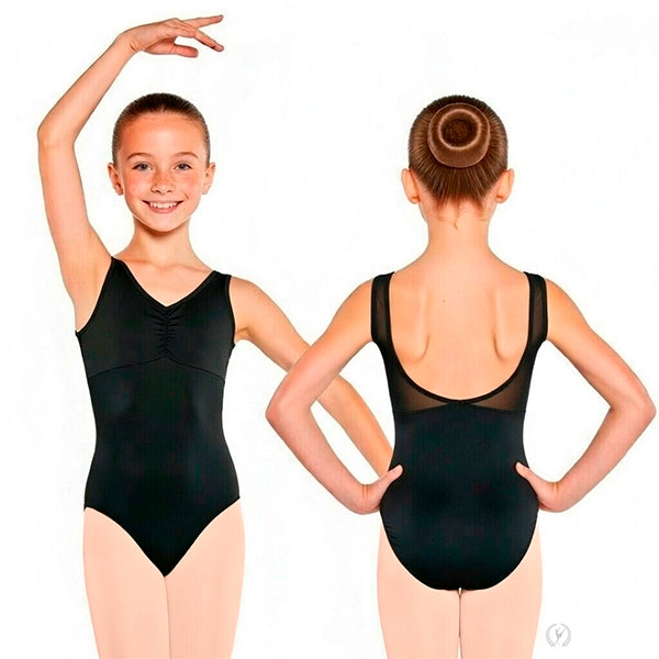 Child Silhouette Mesh V Front Tank Leotard