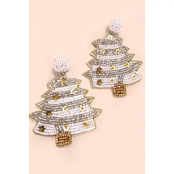 Christmas Holiday Beaded Earrings