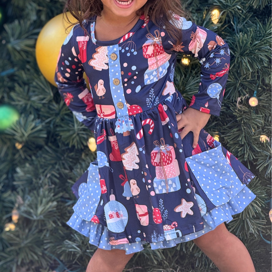 Girls boutique christmas outlet outfits