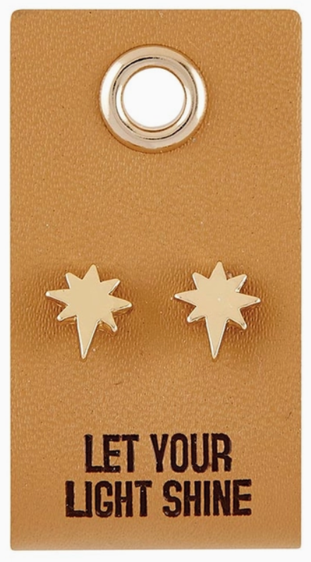Leather Tag Earrings