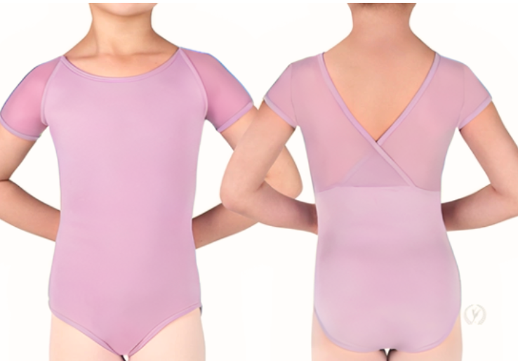 Child Mesh Crossover Back Leotard
