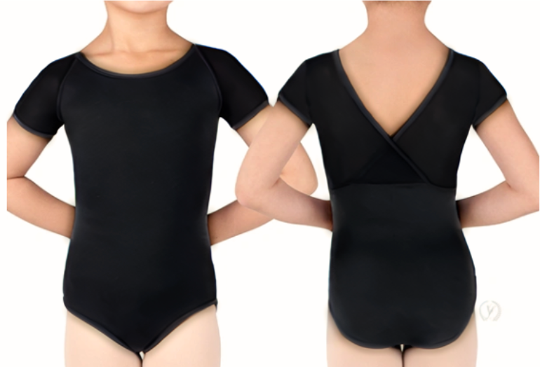 Child Mesh Crossover Back Leotard