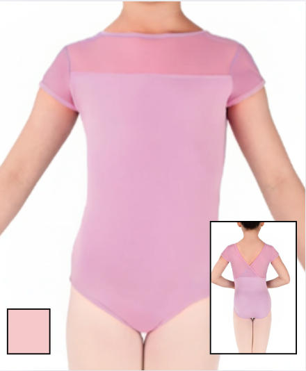 Child Mesh Crossover Back Leotard
