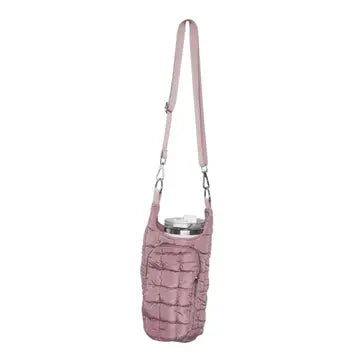 Quilted Water Bottle Sling Bag