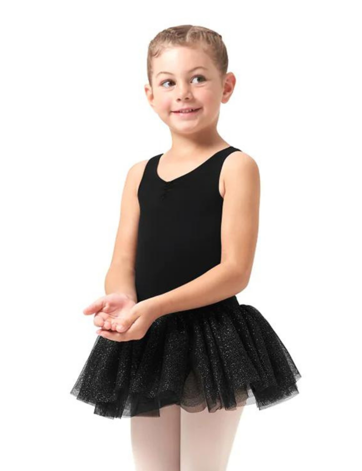 Tank Tutu Dress with Glitter Skirt