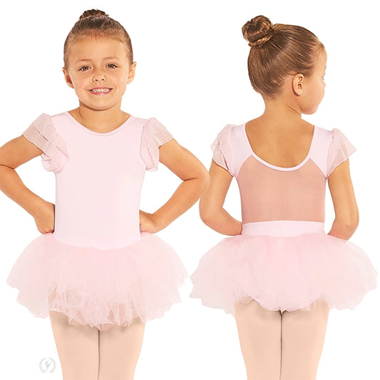 Eurotard Girls Flutter Sleeve Tutu Dress