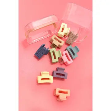 Mini Pack of 10 Flower Waivy Rectangle In A Case