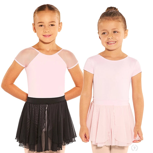 Eurotard Girls Two-Tier Mesh Pull-On Skirt