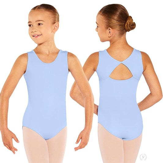Eurotard Girls Microfiber Triangle Back Leotard (Black)