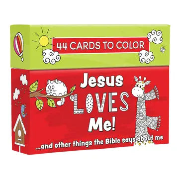 Coloring Cards Jesus Loves Me