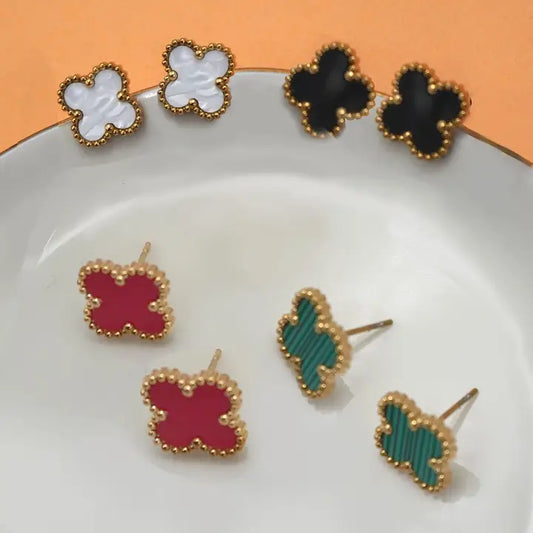 Vintage Clover Stud Earrings