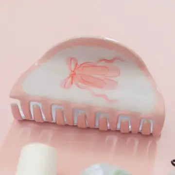 Pink Ballet Slippers Claw Hair Clip