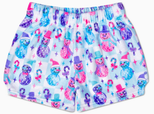 Disco Snowman Plush Shorts