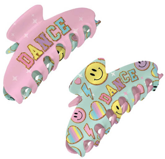 Two-Sided Large Claw Clips - Dance