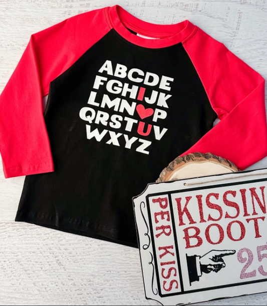 Abc I Love You Boy's Top