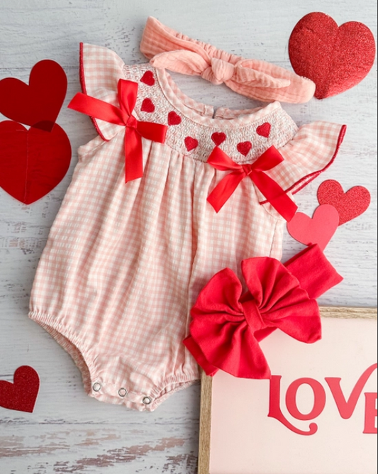 Love Me Some Gingham Infant Romper