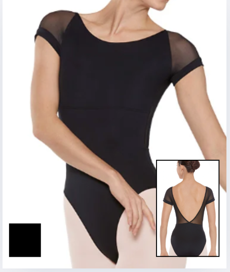Adult Silhouette Mesh Cap Sleeve Leotard