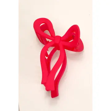Matte Bow Hair Claw Clip