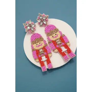 Christmas Holiday Beaded Earrings